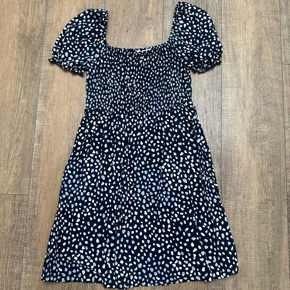 Roxy Blue and White Patterned Top